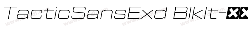 TacticSansExd BlkIt字体转换